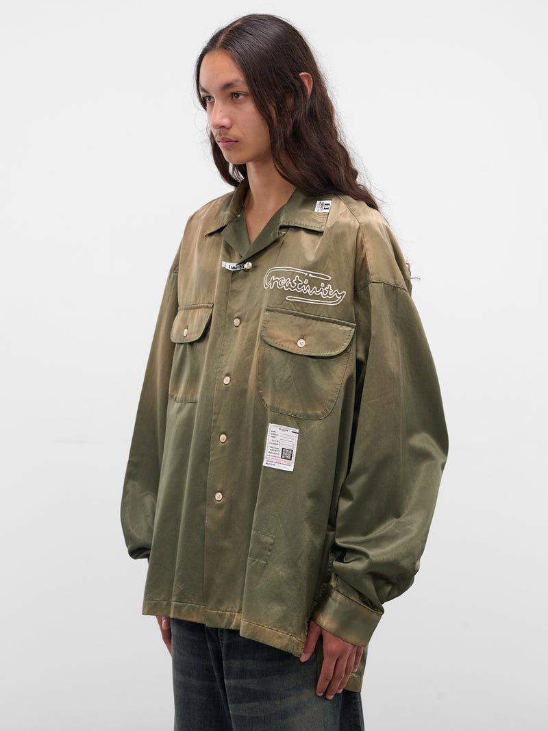 Khaki Oversized Button-Up Shirt (J15SH183-KHAKI)