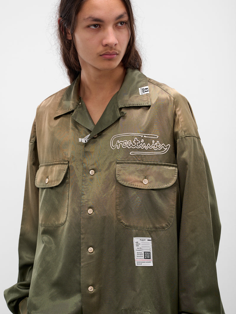 Khaki Oversized Button-Up Shirt (J15SH183-KHAKI)