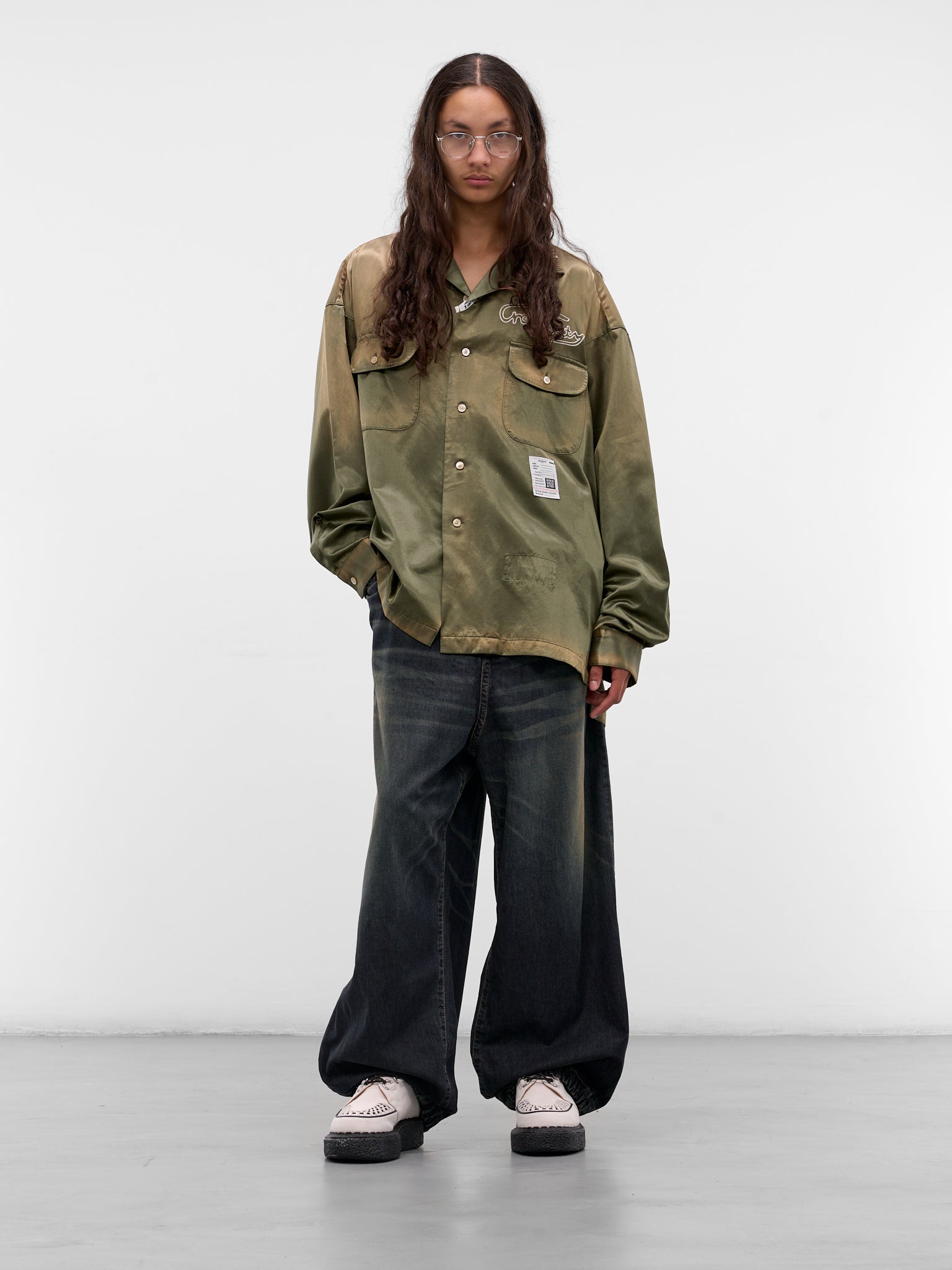 Khaki Oversized Button-Up Shirt (J15SH183-KHAKI)