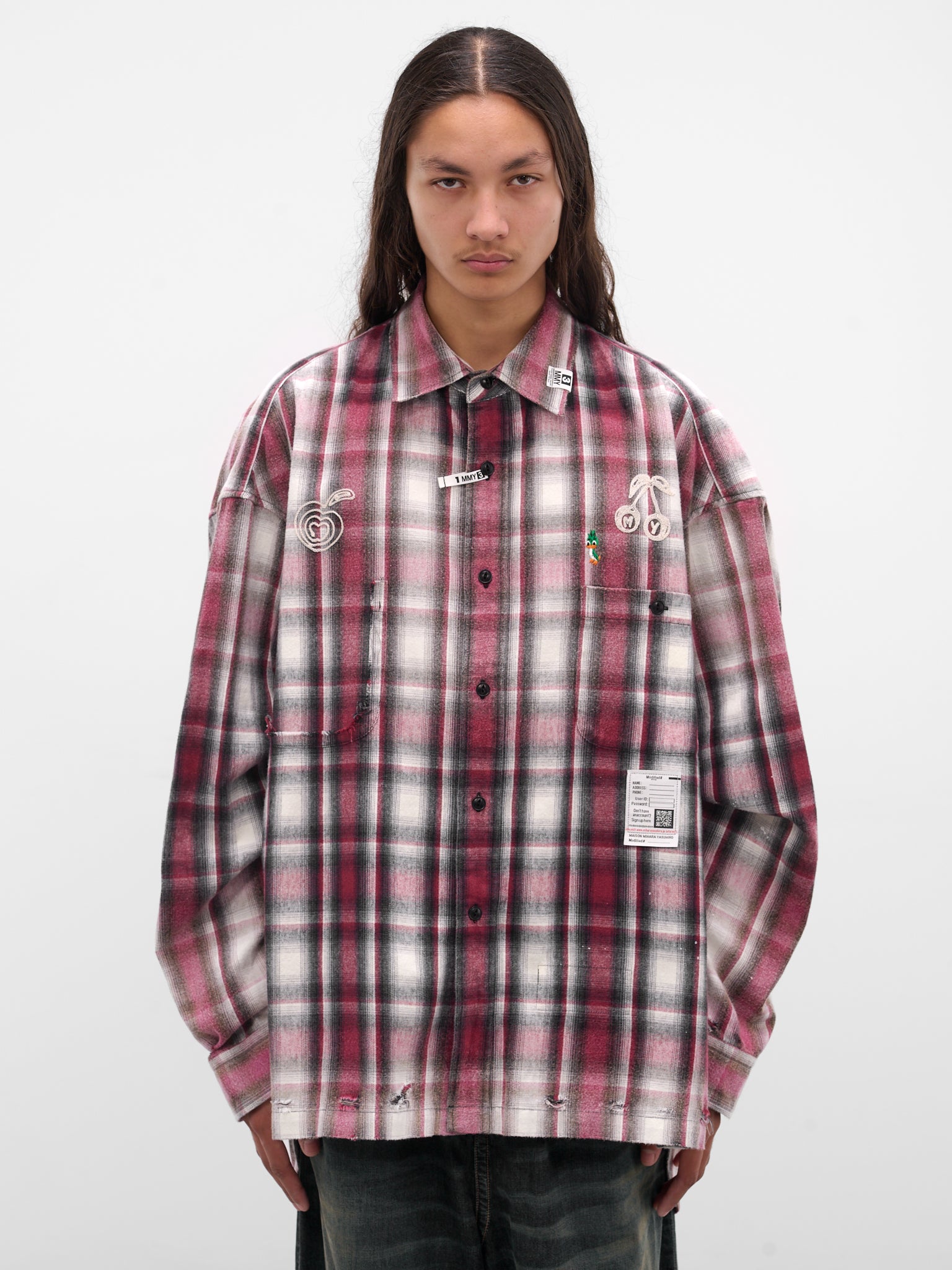 Red Plaid Button-Up Shirt (J15SH183-RED)