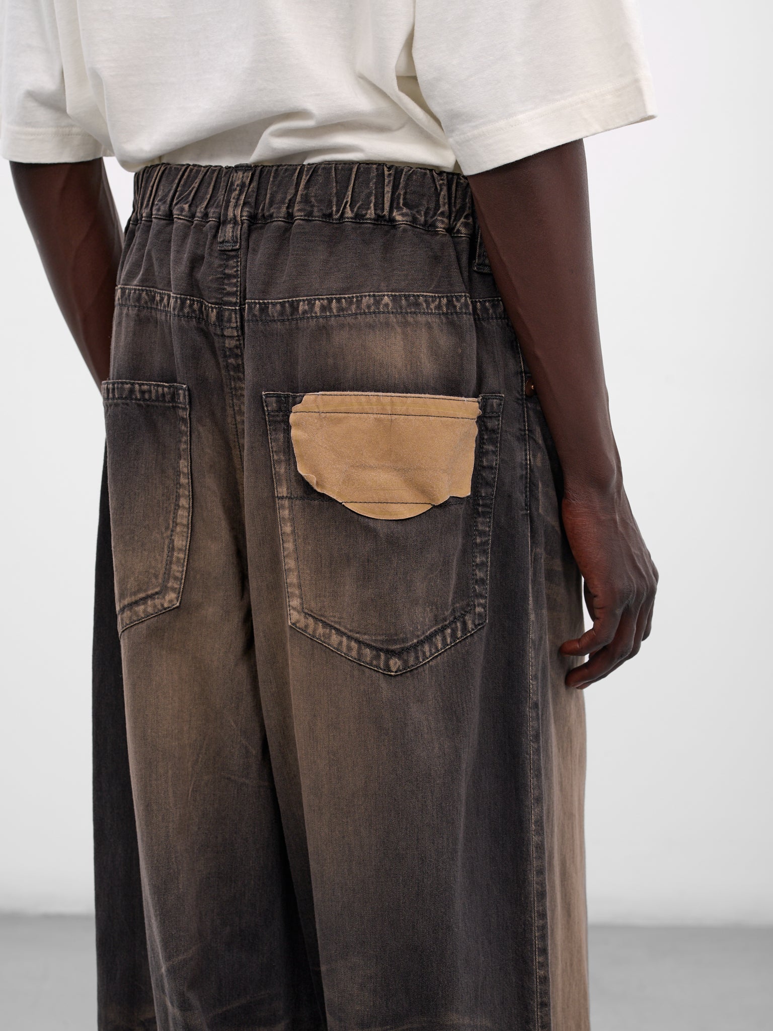 Black Faded Denim Baggy Jeans (J16PT123-BLACK)