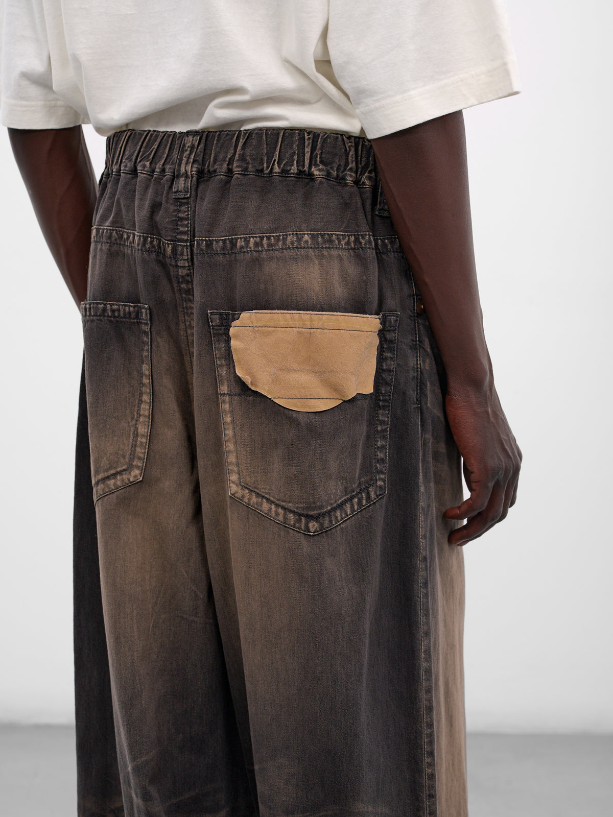 Black Faded Denim Baggy Jeans (J16PT123-BLACK)