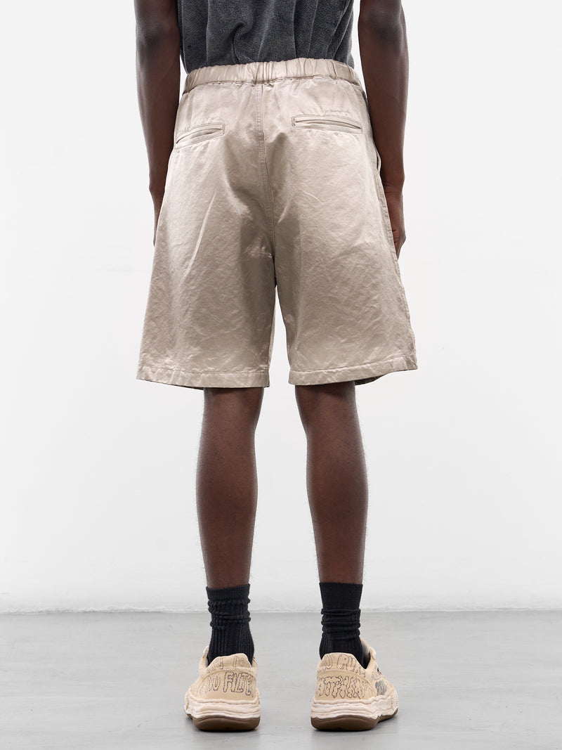 Beige Faded Cotton Shorts (J16PT142-BEIGE)