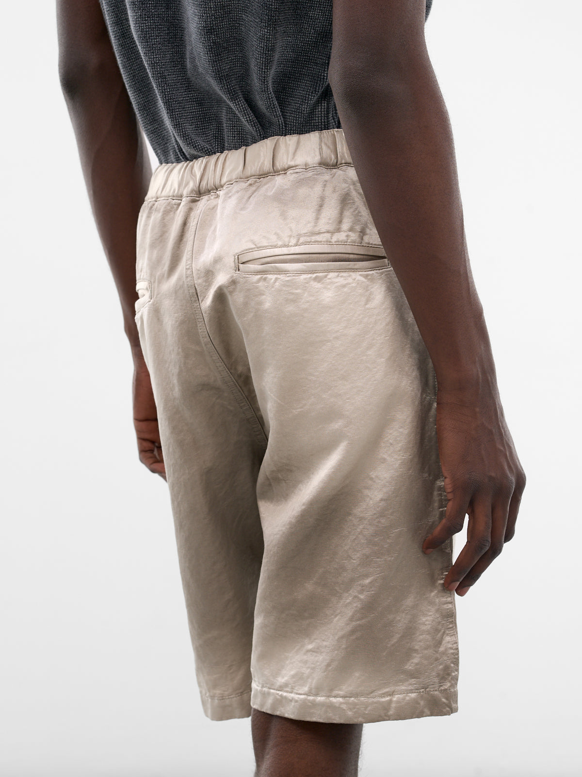 Beige Faded Cotton Shorts (J16PT142-BEIGE)