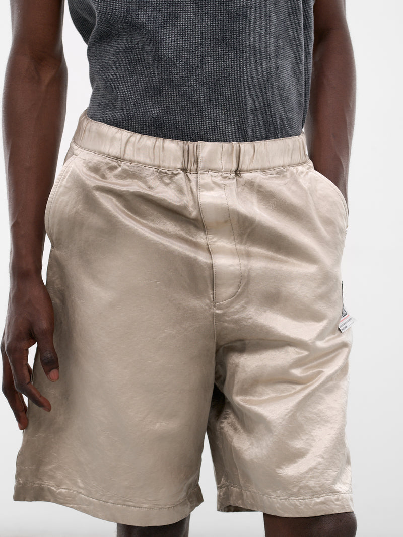 Beige Faded Cotton Shorts (J16PT142-BEIGE)