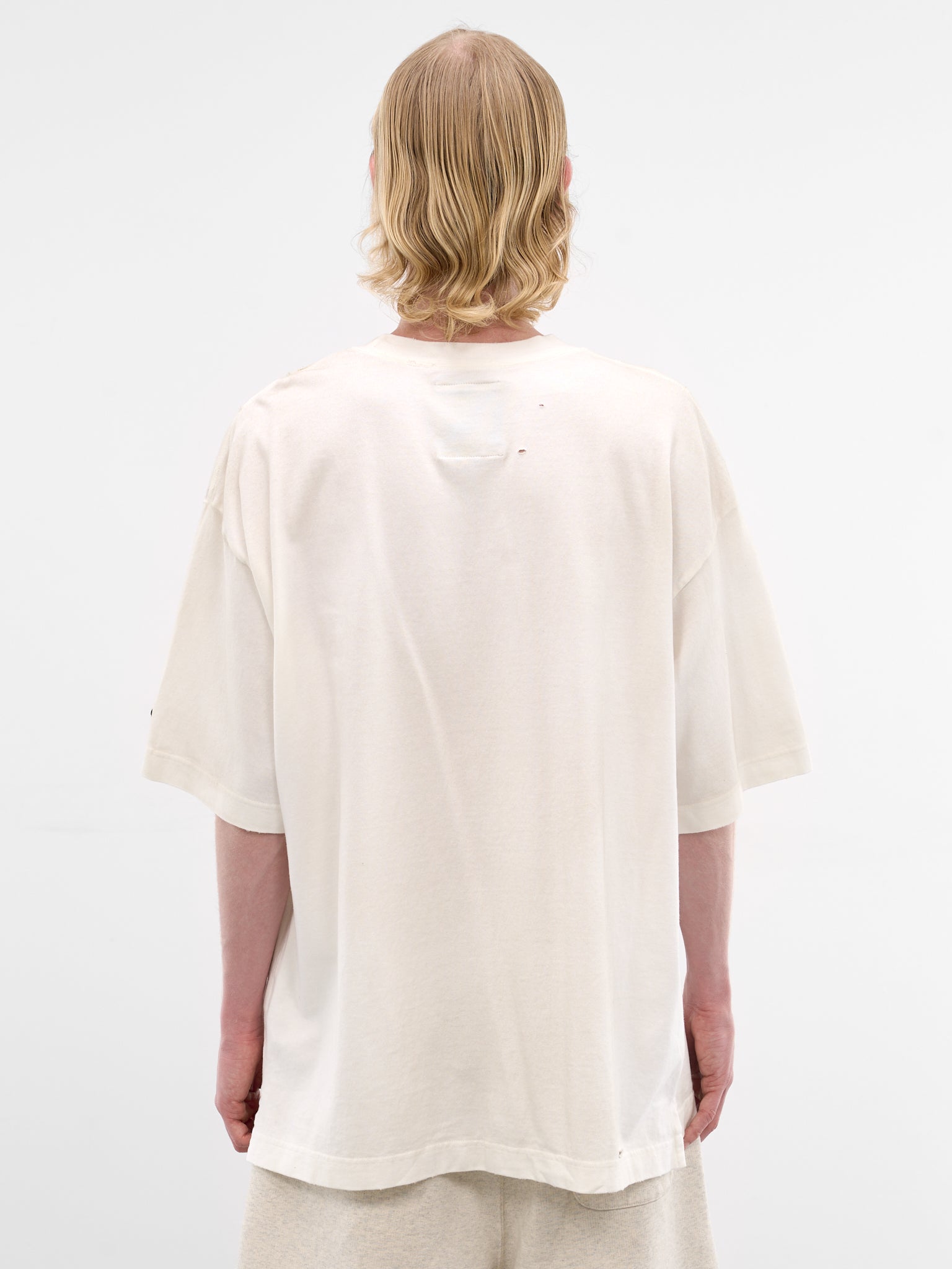 White Oversized Scribble Graphic Tee (J16TS831-WHITE)