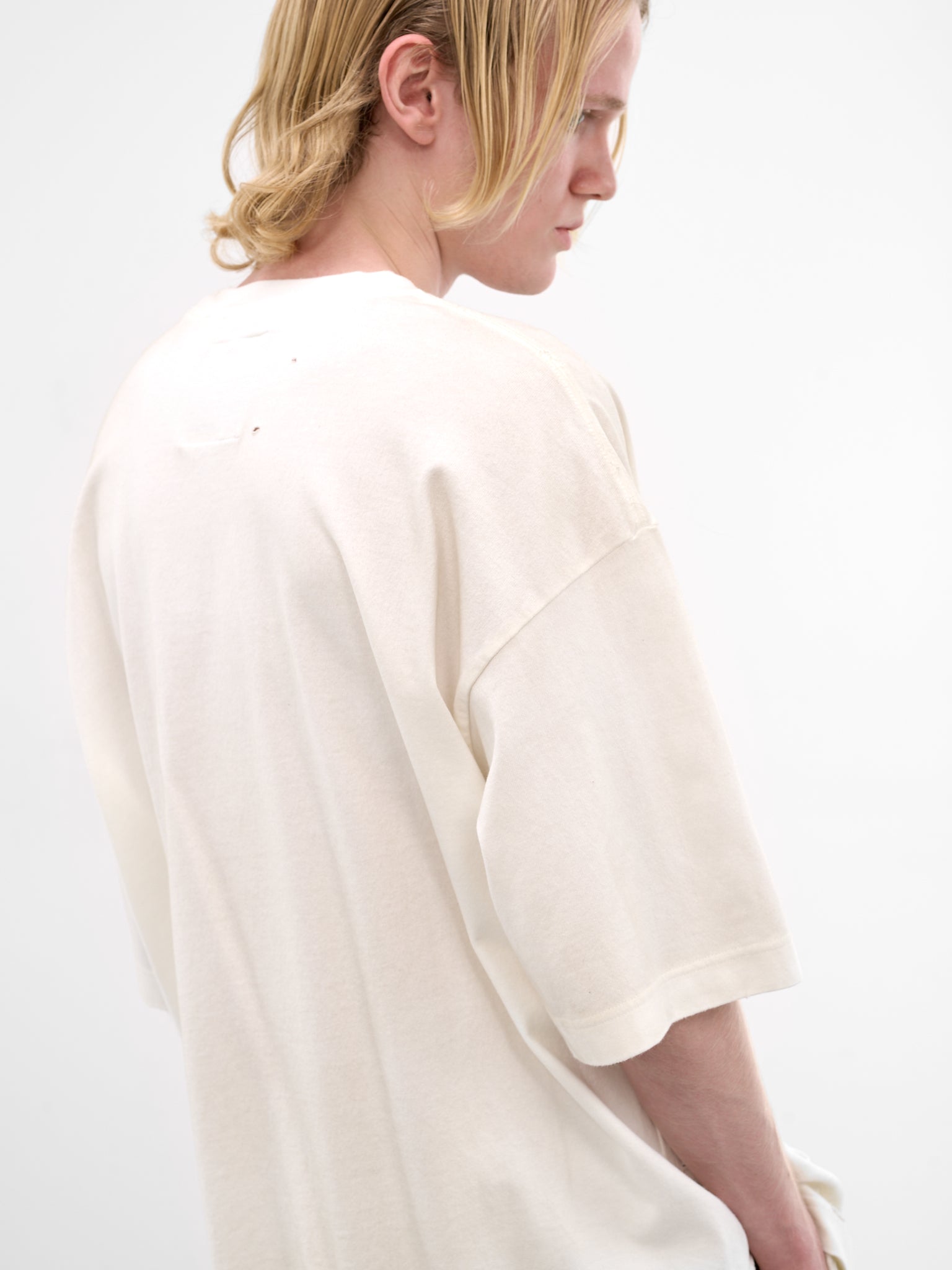 White Oversized Scribble Graphic Tee (J16TS831-WHITE)