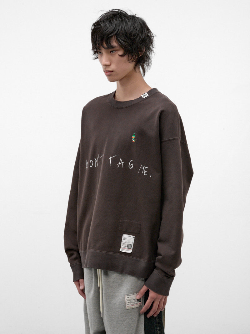 Brown "Don't Tag Me" Sweatshirt (J17P0772-BROWN)