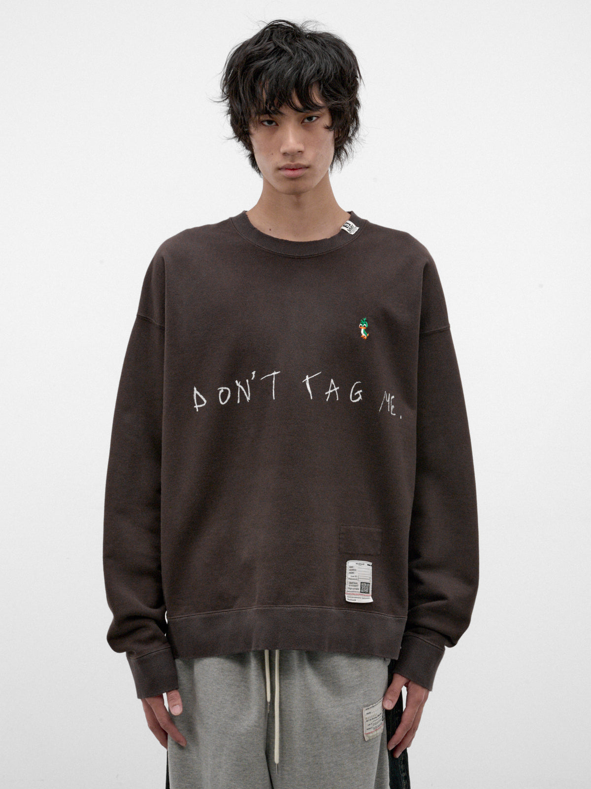 Brown "Don't Tag Me" Sweatshirt (J17P0772-BROWN)