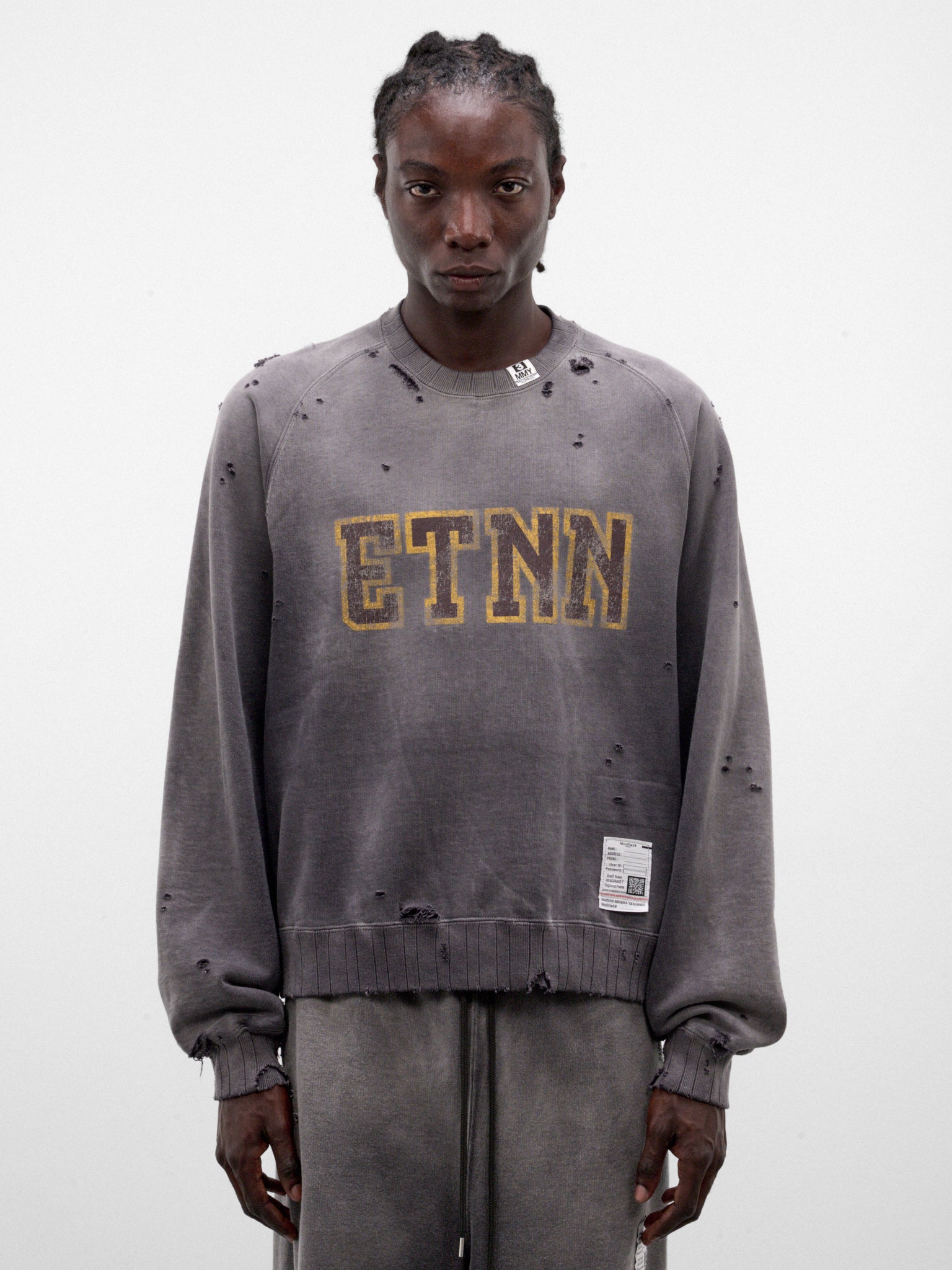 Black Cotton Graphic Crewneck Sweatshirt (J17PO723-BLACK)