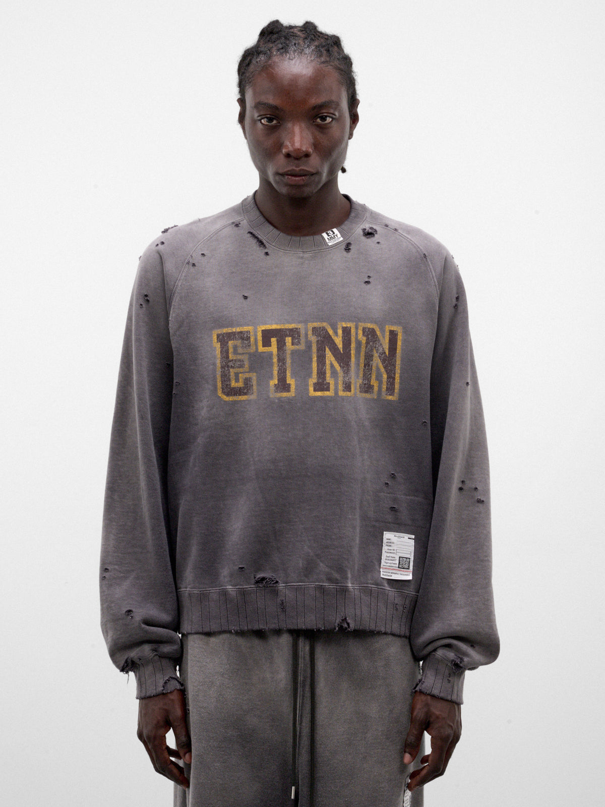 Black Cotton Graphic Crewneck Sweatshirt (J17PO723-BLACK)