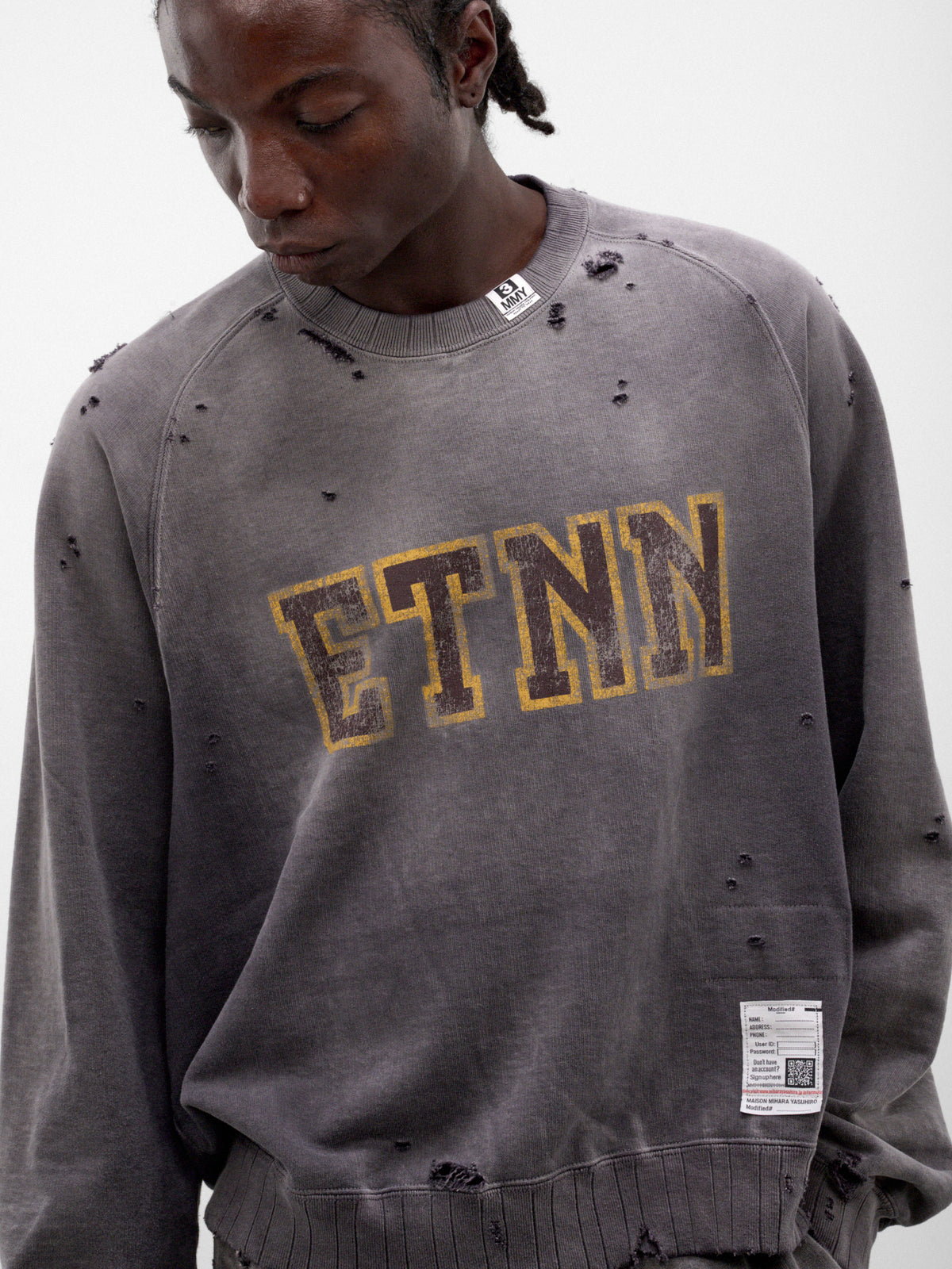 Black Cotton Graphic Crewneck Sweatshirt (J17PO723-BLACK)