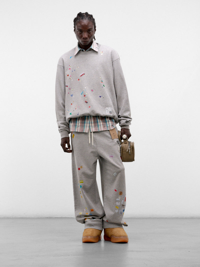 Gray Cotton Price-Tag Sweatpants (A17PT552-GRAY)