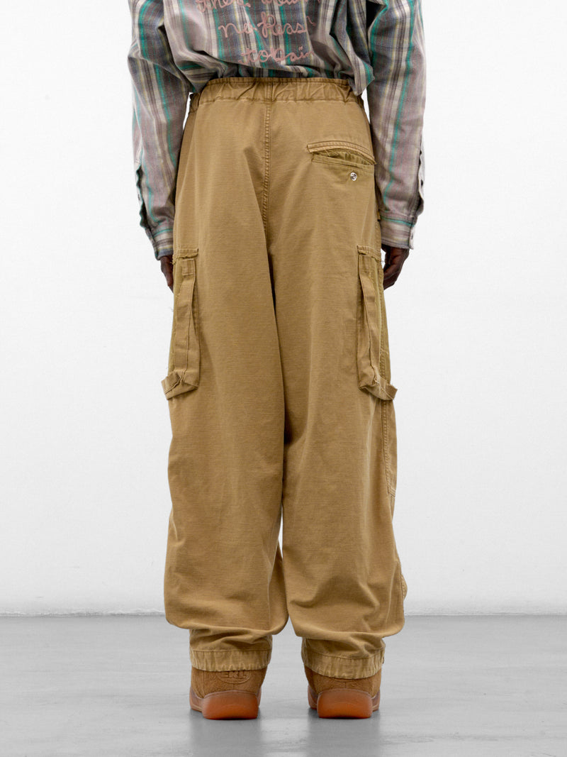 Mustard Cotton Drawstring Cargo Pants (J17PT172-MUSTARD)