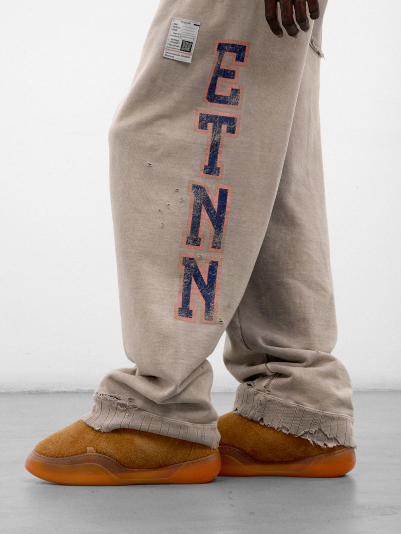 Beige Cotton Baggy ETNN Sweatpants (J17PT724-BEIGE)