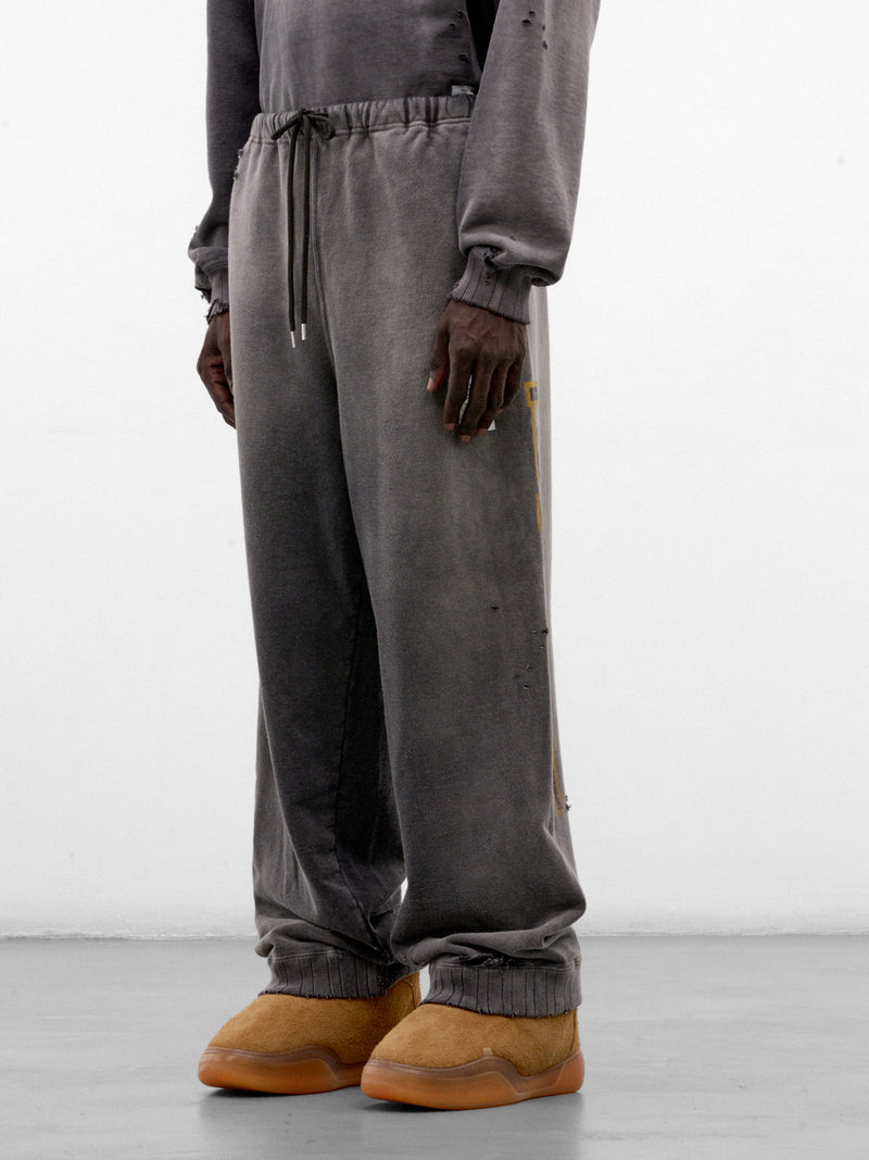 Black Cotton Baggy ETNN Sweatpants (J17PT724-BLACK)