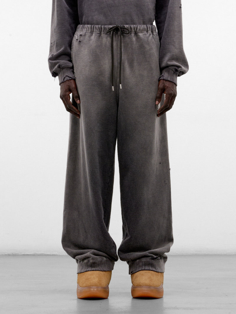 Black Cotton Baggy ETNN Sweatpants (J17PT724-BLACK)