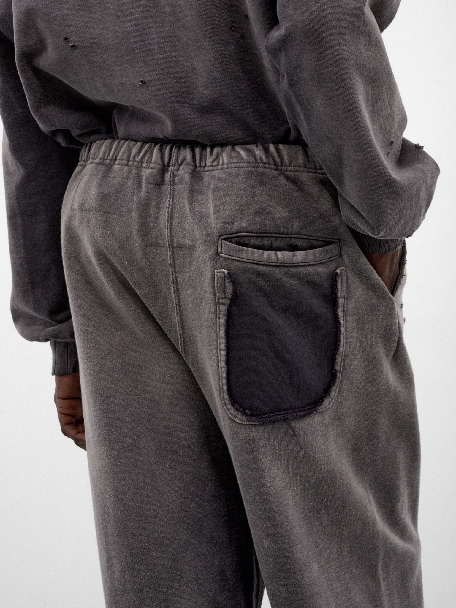 Black Cotton Baggy ETNN Sweatpants (J17PT724-BLACK)