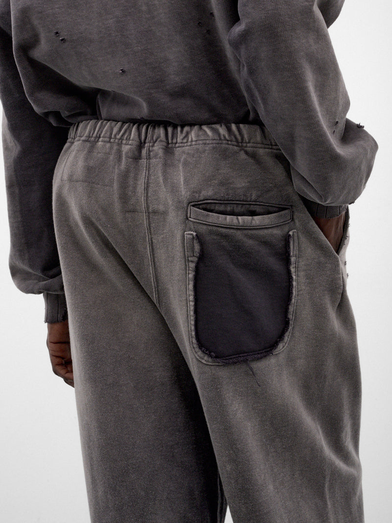 Black Cotton Baggy ETNN Sweatpants (J17PT724-BLACK)