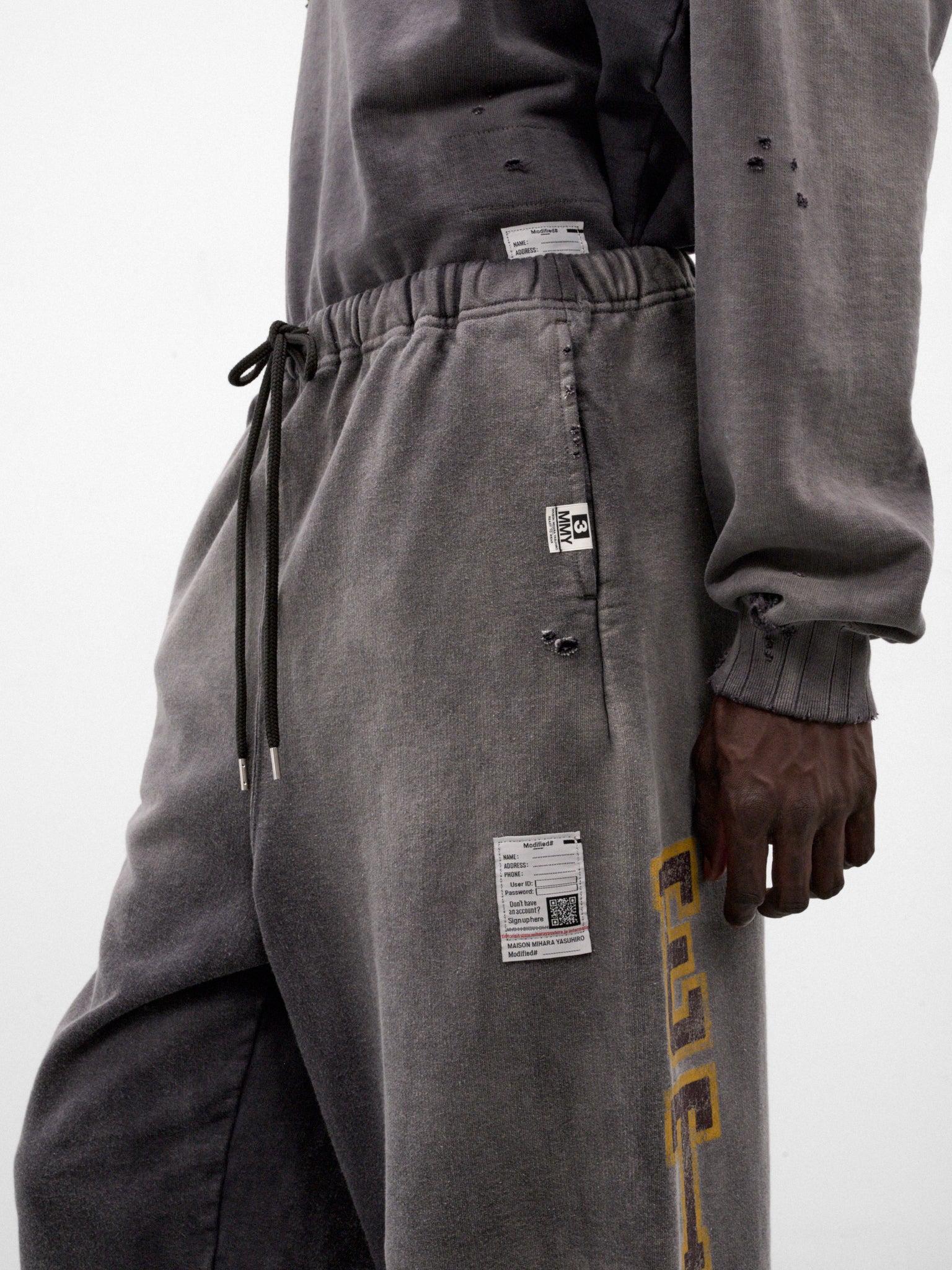 Black Cotton Baggy ETNN Sweatpants (J17PT724-BLACK)