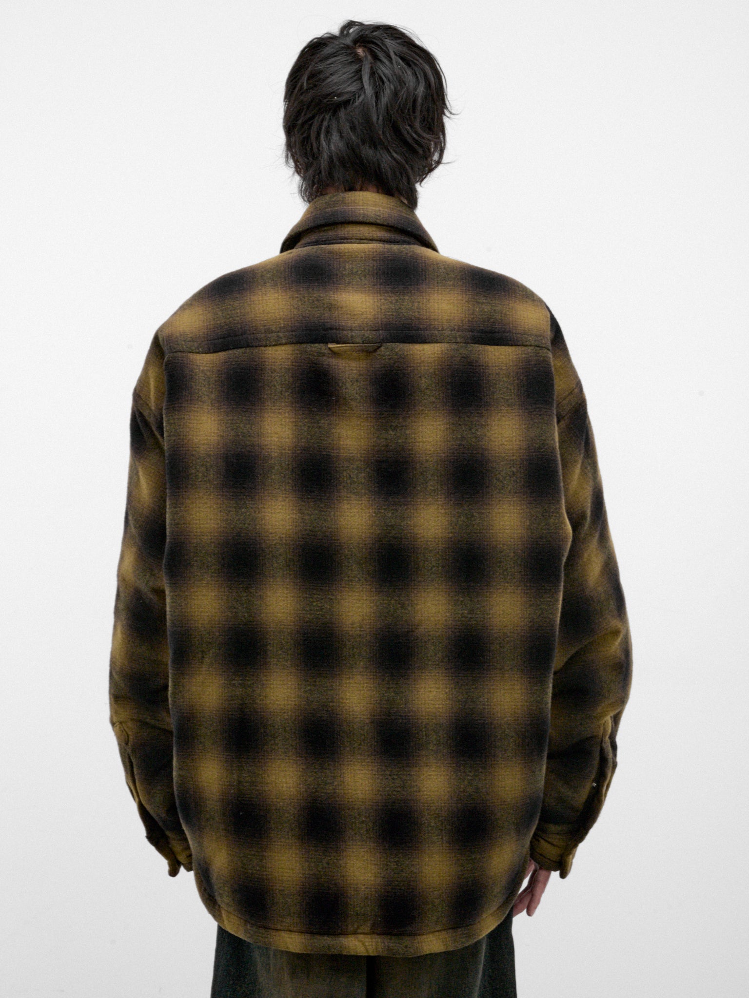 Khaki Plaid Padded Overshirt (J17SH185-KHAKI)