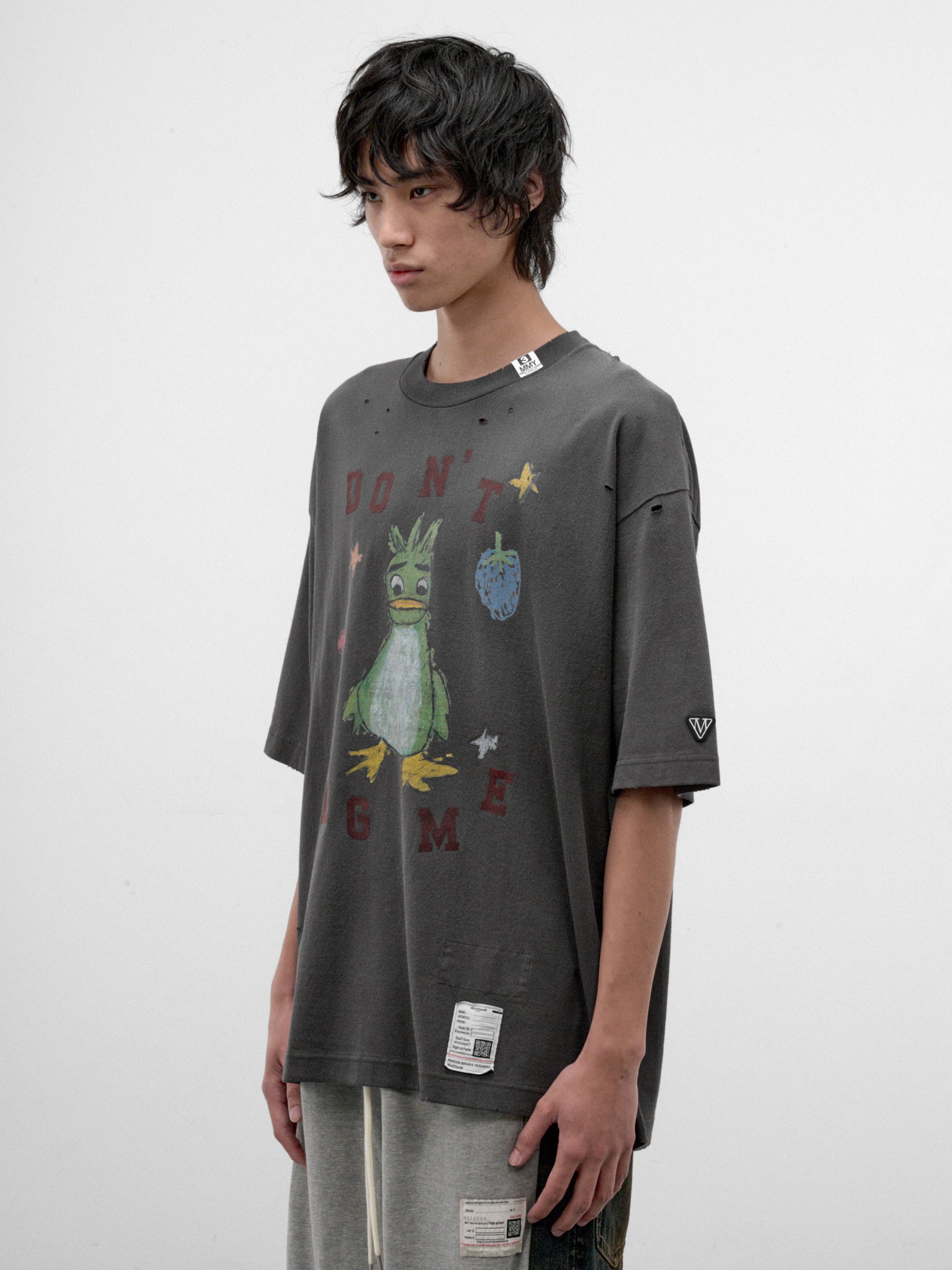 Distressed "Don't Tag Me" Tee (J17TS811-BLACK)