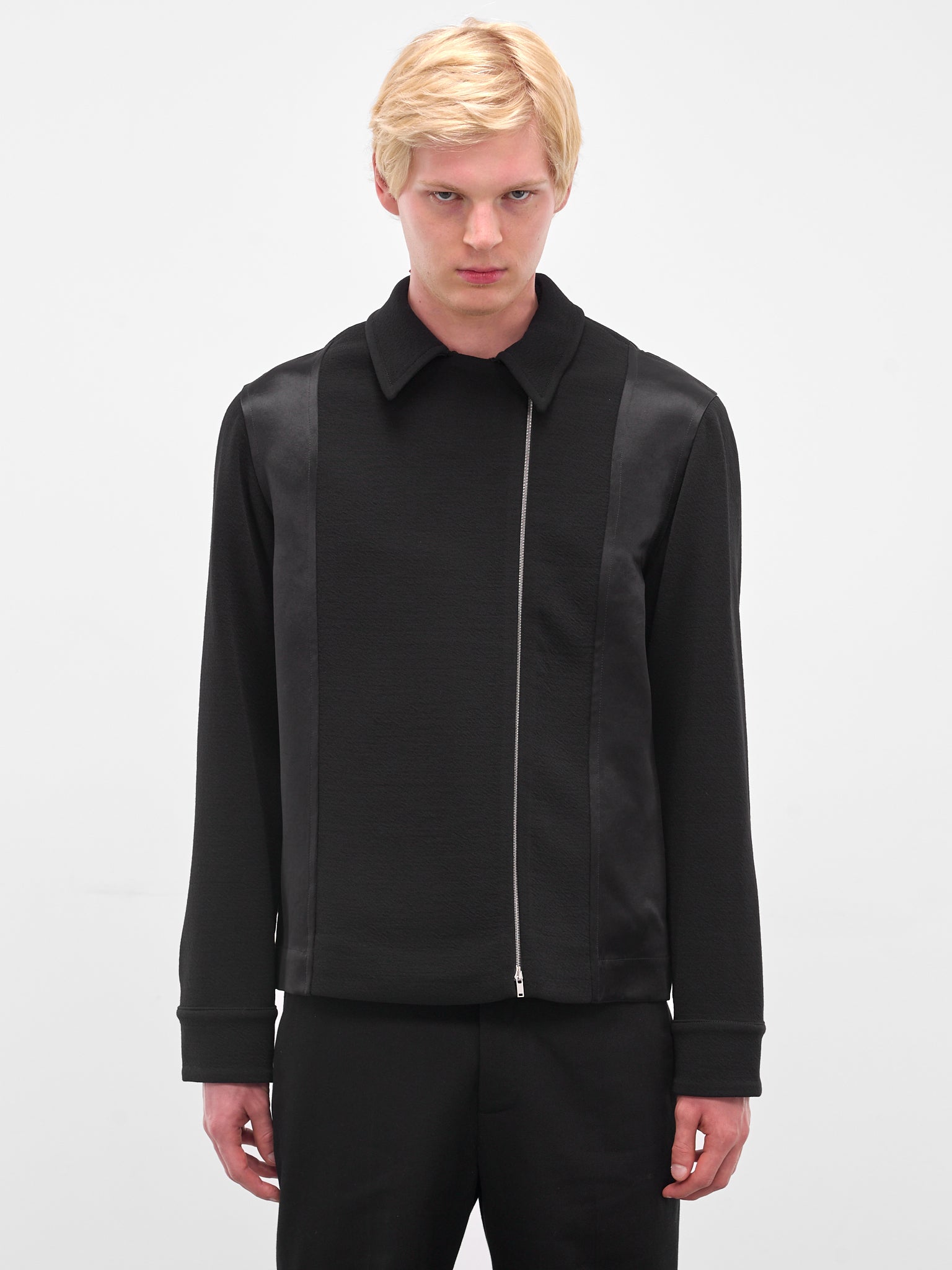 Black Double-Breasted Zip Jacket (J21DL0247-J20328-BLACK)