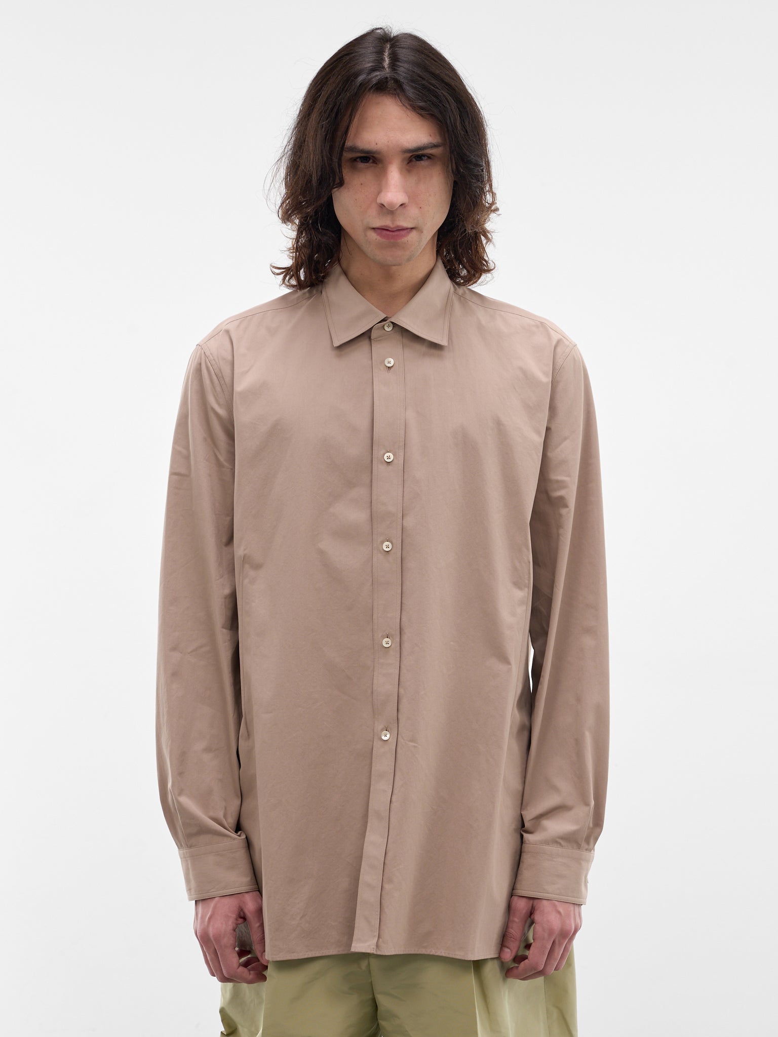 Beige Button-Up Shirt (J21DL0263-J45338-251-BEIGE)