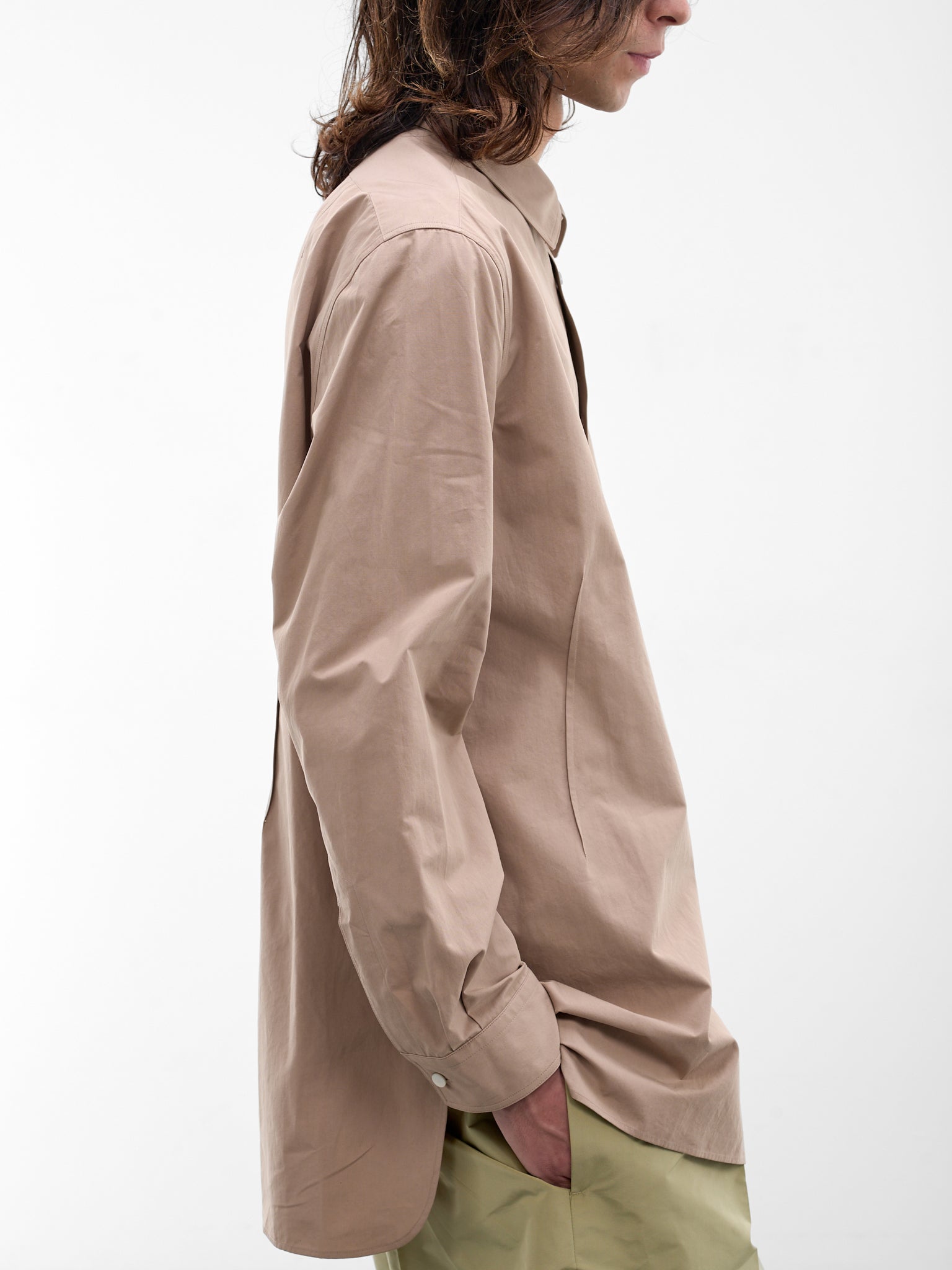 Beige Button-Up Shirt (J21DL0263-J45338-251-BEIGE)