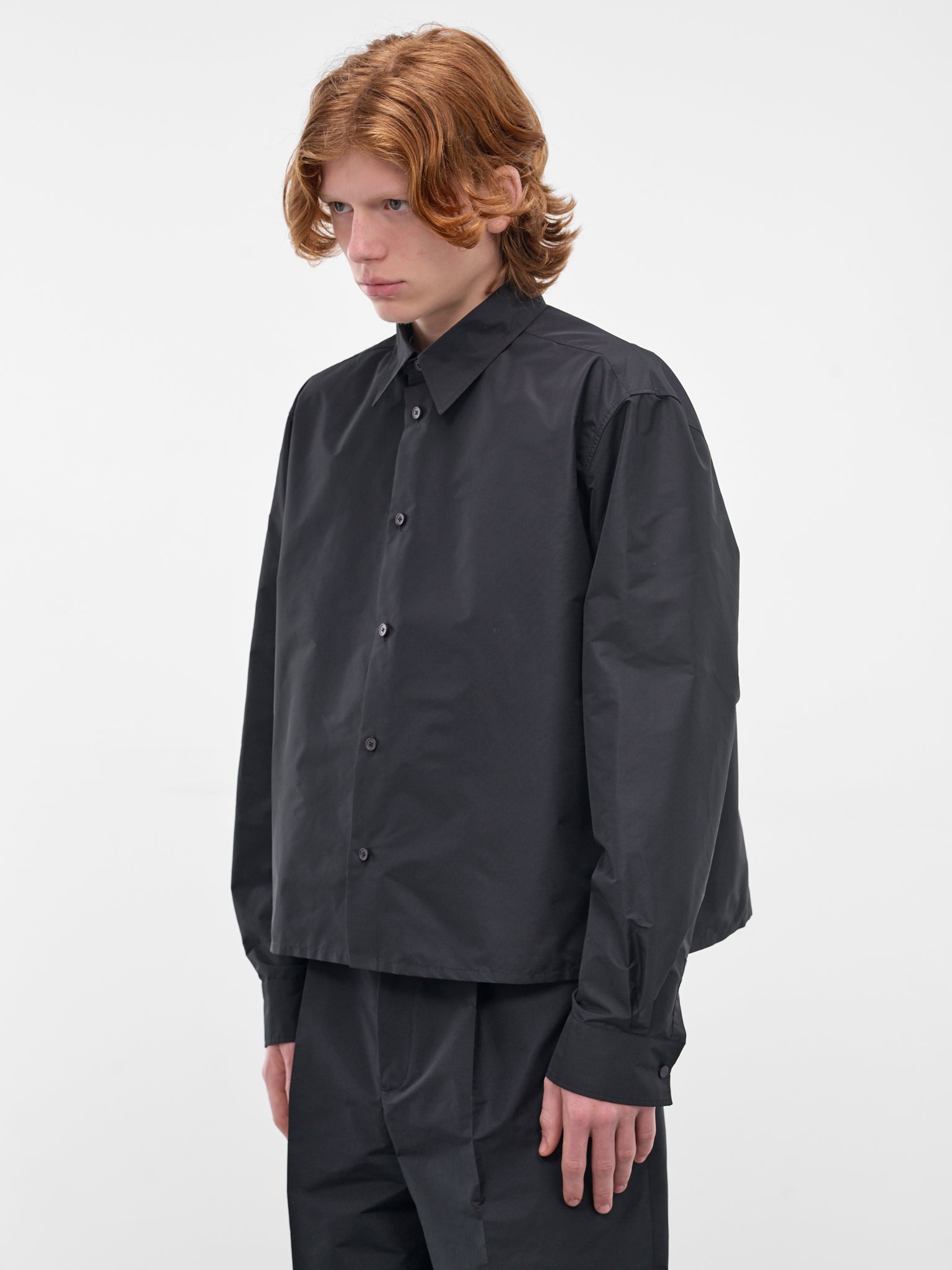 JIL SANDER Black Button-Up Shirt | H.Lorenzo - side