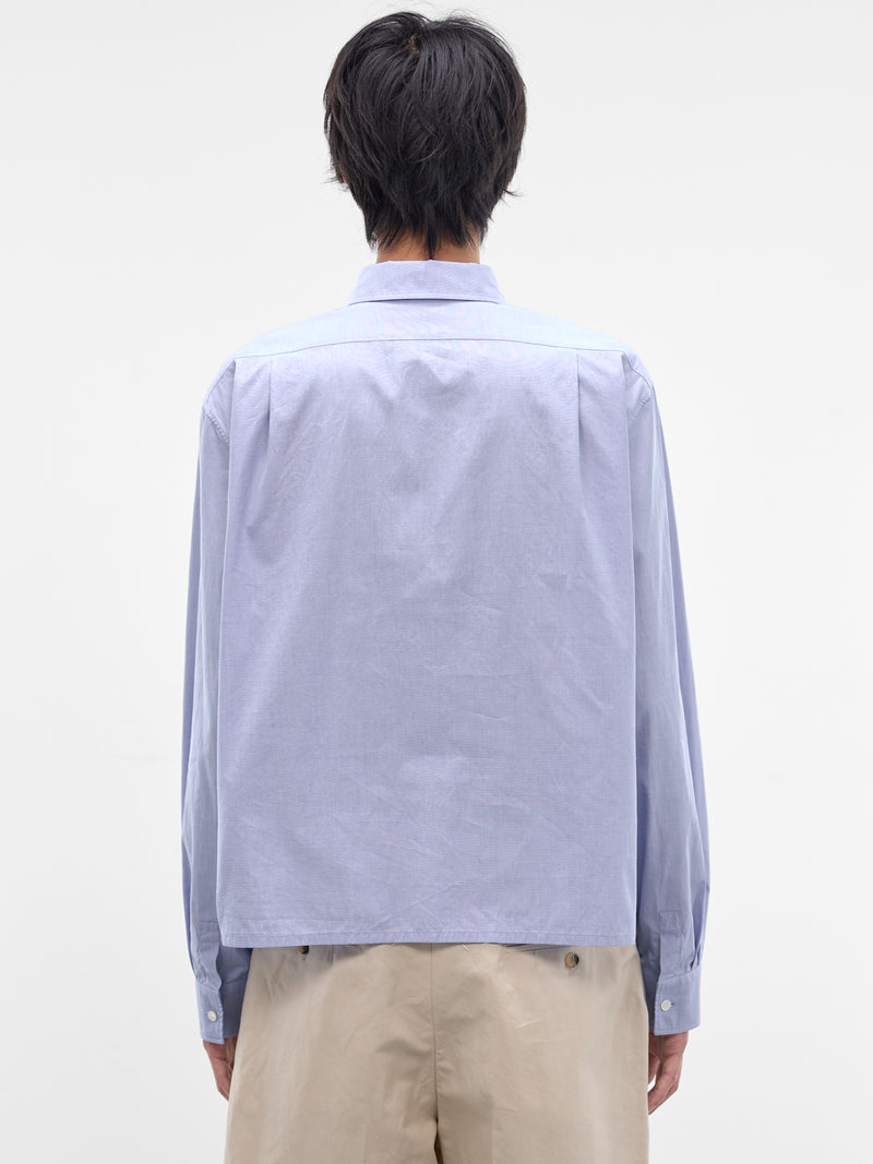 Blue Boxy Cropped Button-Up Shirt (J21DL0276-J45341-458-LIGHT-BLU)