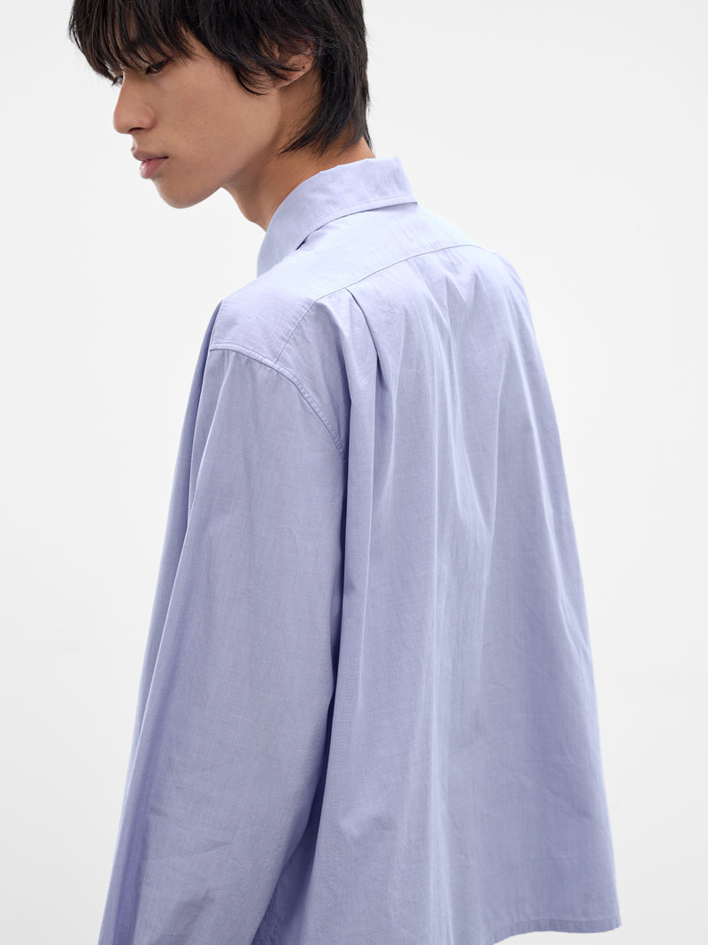 Blue Boxy Cropped Button-Up Shirt (J21DL0276-J45341-458-LIGHT-BLU)