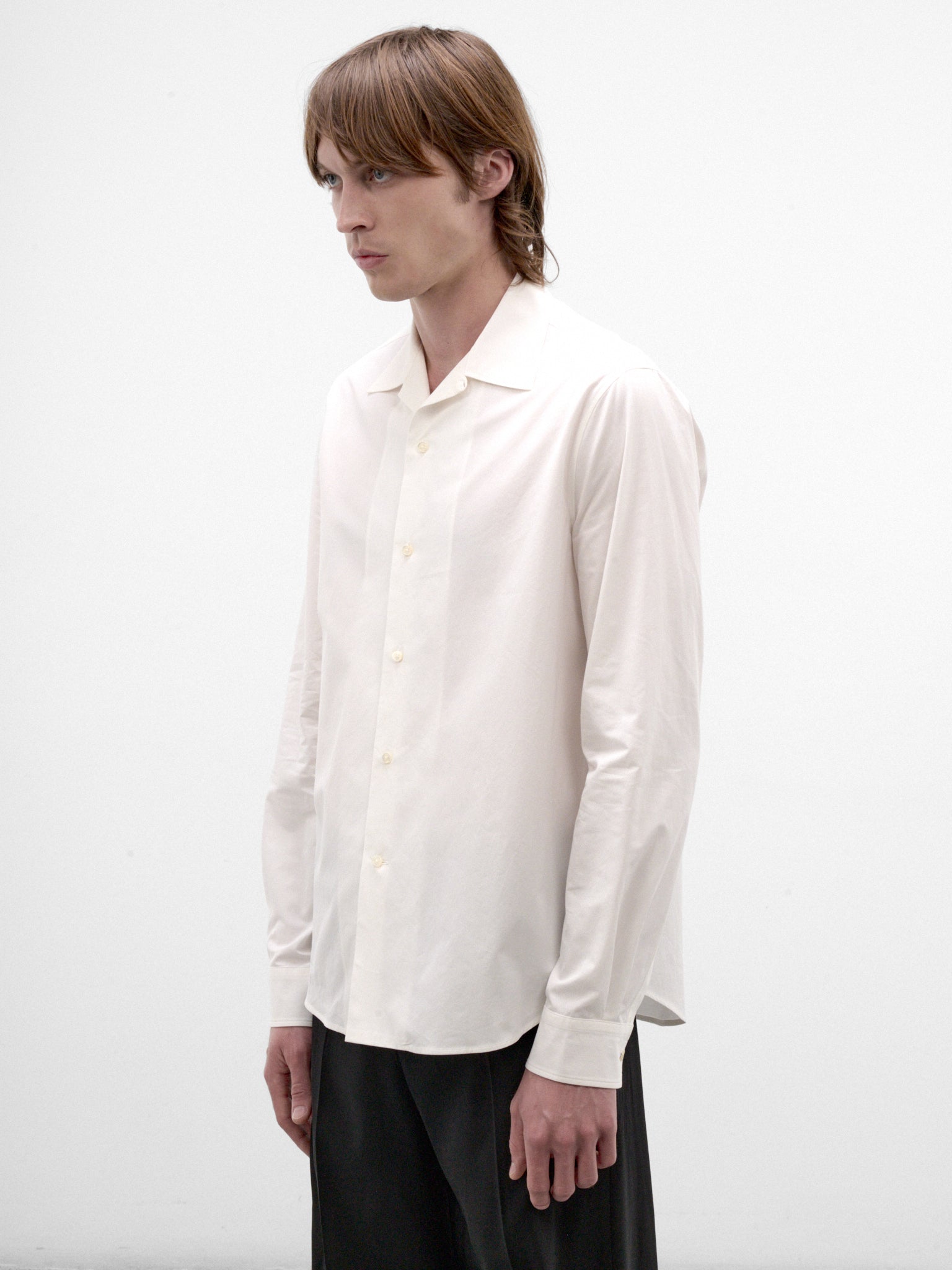 White Cotton Shirt (J21DL0285-J45338-106-SEASHELL)