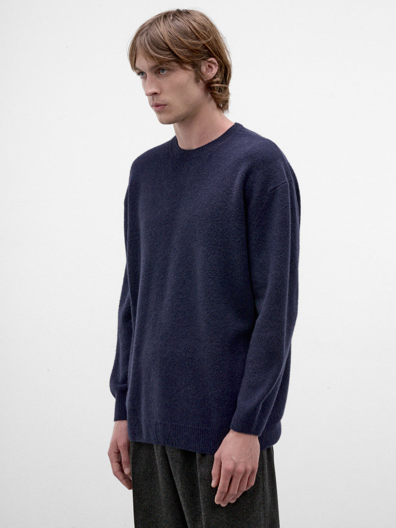 Navy Wool-Silk Sweater (J21GP0234-J14884-403-INK)