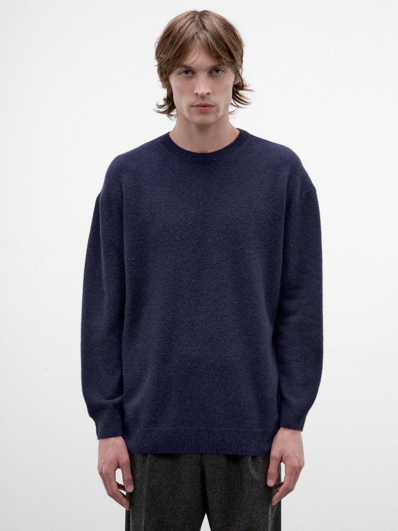 Navy Wool-Silk Sweater (J21GP0234-J14884-403-INK)