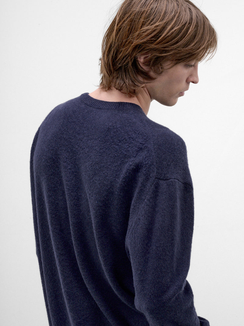 Navy Wool-Silk Sweater (J21GP0234-J14884-403-INK)