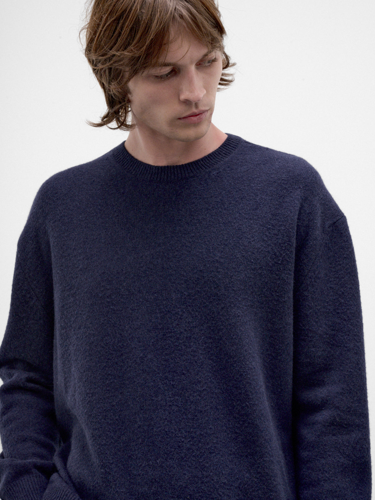 Navy Wool-Silk Sweater (J21GP0234-J14884-403-INK)