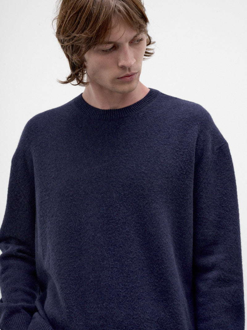 Navy Wool-Silk Sweater (J21GP0234-J14884-403-INK)