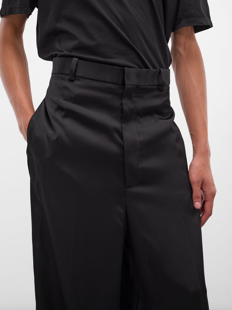 Black Wool Gabardine Wide Trousers (J21KA0280-J65334-001-BLACK)