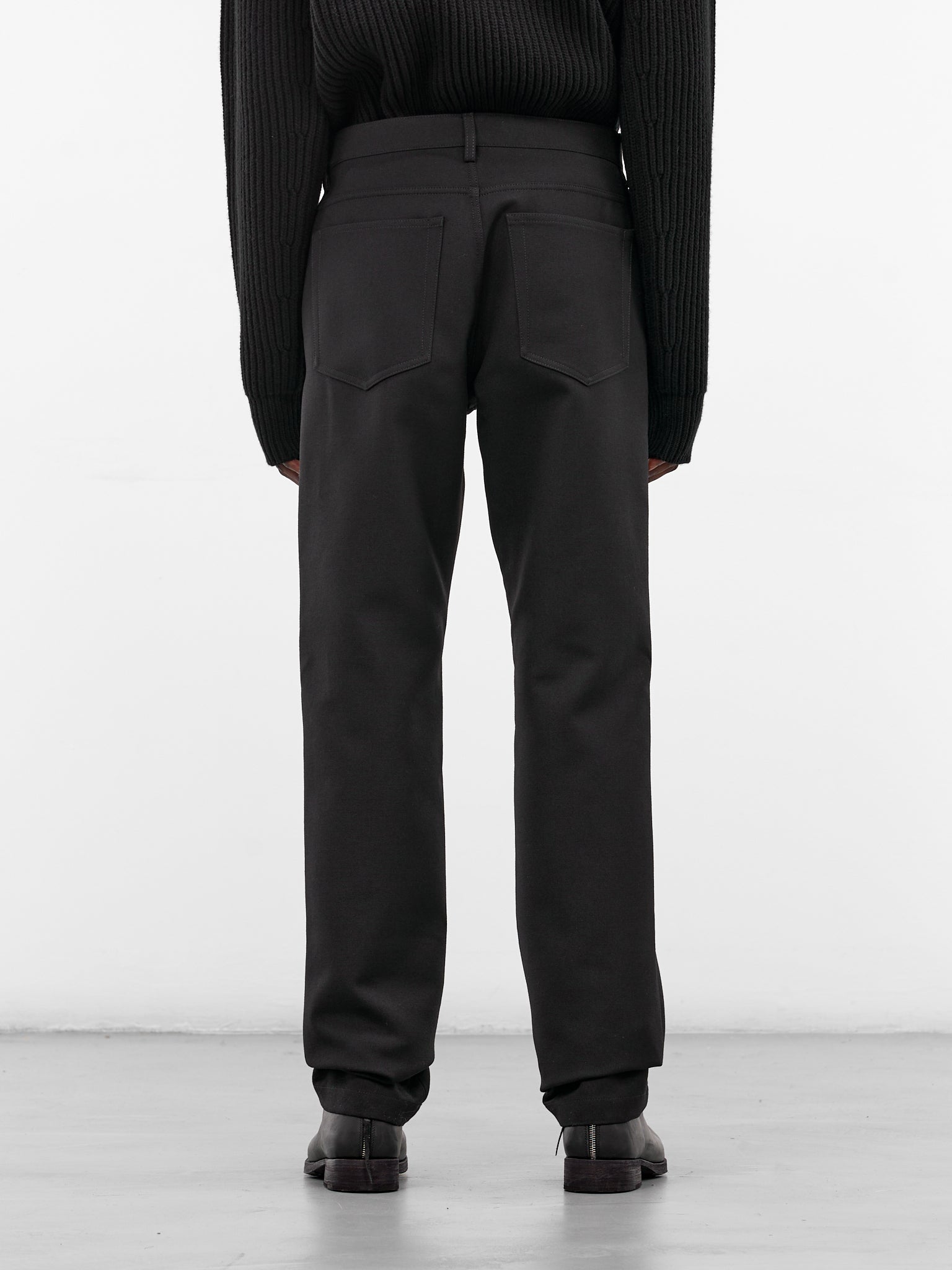 Black Zip Drop Crotch Trousers (J21KA0296-J40289-001-BLACK)