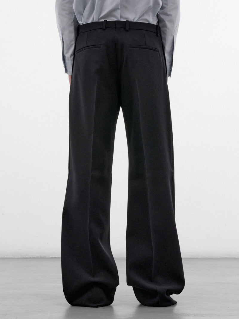 Black Wool Flared Trousers (J21KA0360-J70218-402-MIDNIGHT)