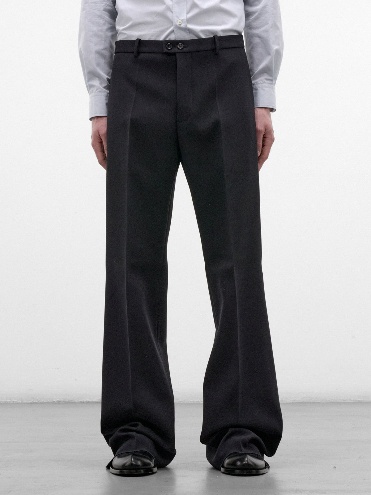 Black Wool Flared Trousers (J21KA0360-J70218-402-MIDNIGHT)