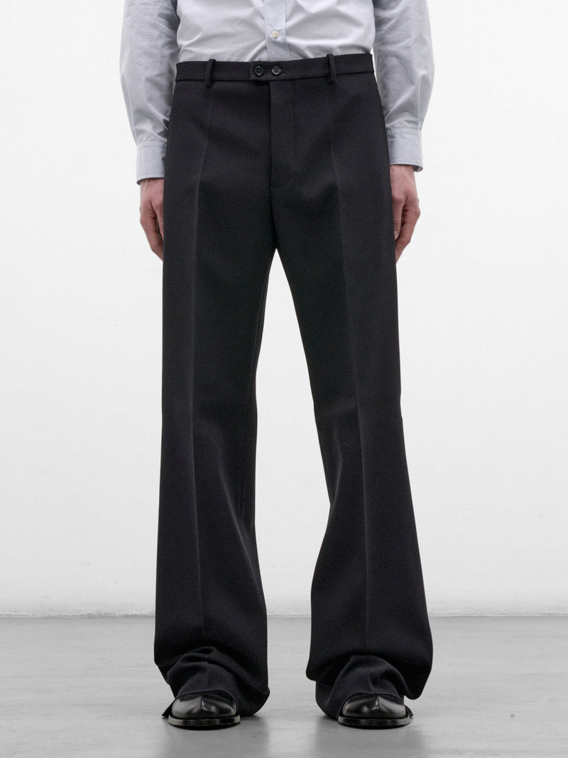 Black Wool Flared Trousers (J21KA0360-J70218-402-MIDNIGHT)