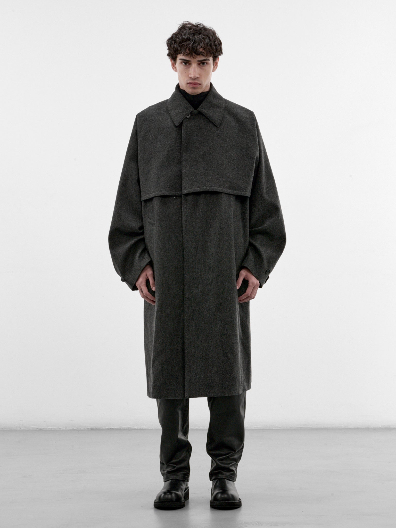 Gray Wool Overlay Coat (J21SW0144-J40364-GREY)