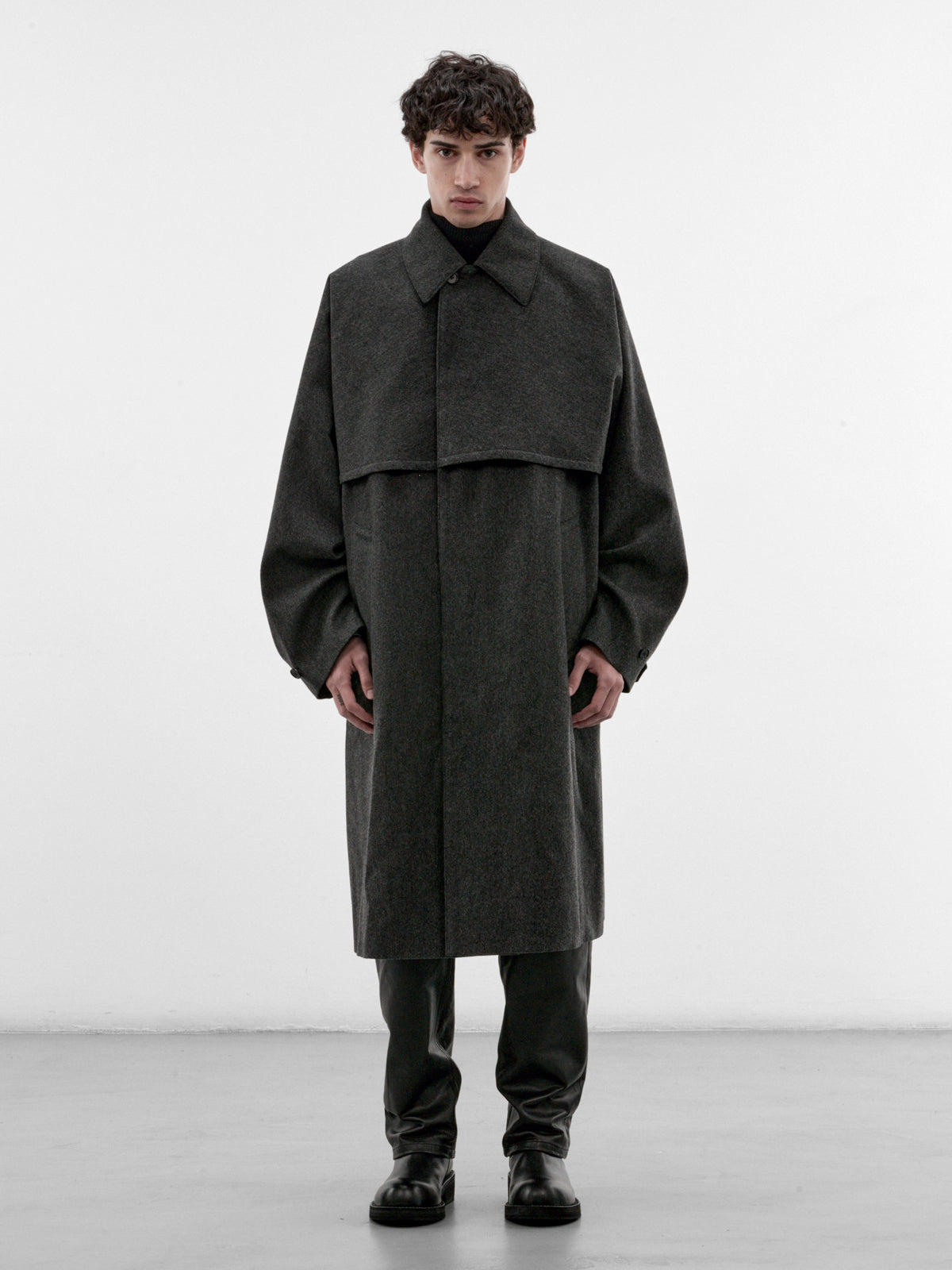 Gray Wool Overlay Coat (J21SW0144-J40364-GREY)