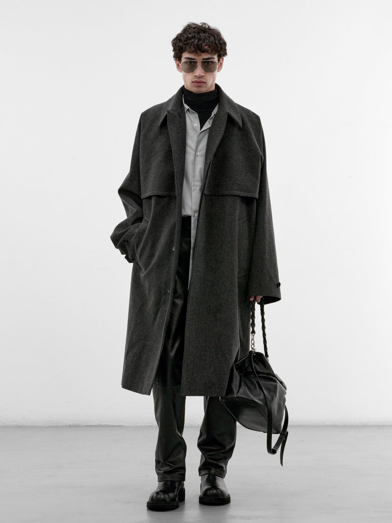 Gray Wool Overlay Coat (J21SW0144-J40364-GREY)