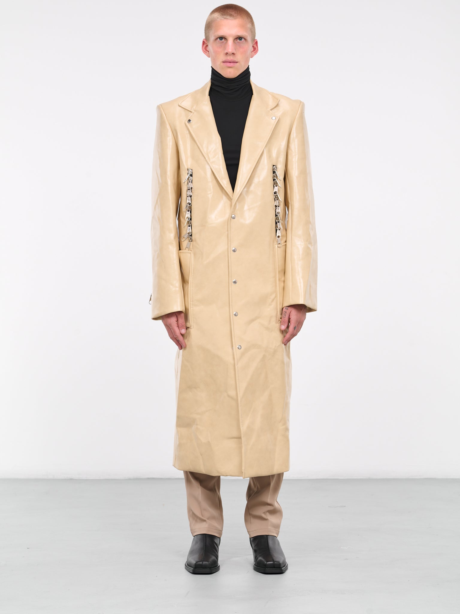 Dual Zip Puller Coat (J24-BEIGE)