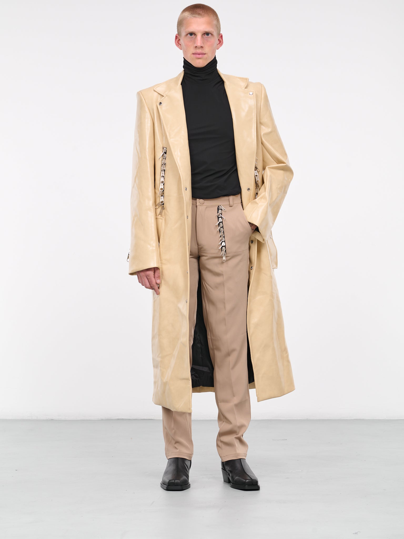 Dual Zip Puller Coat (J24-BEIGE)