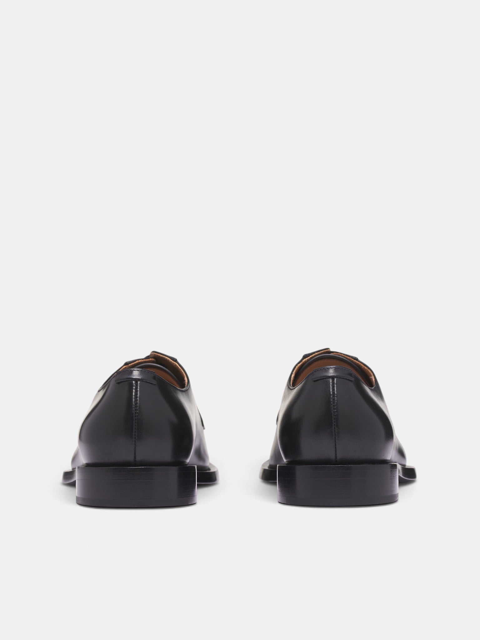 Black Smooth Leather Derbies (J32WQ0050-P7690-001-BLACK)