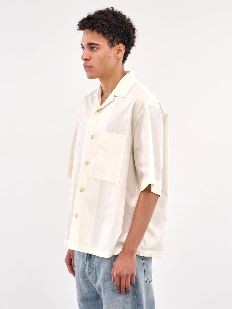 White Poplin Short Sleeve Shirt (J47DL0166-J45292-OFF-WHITE)